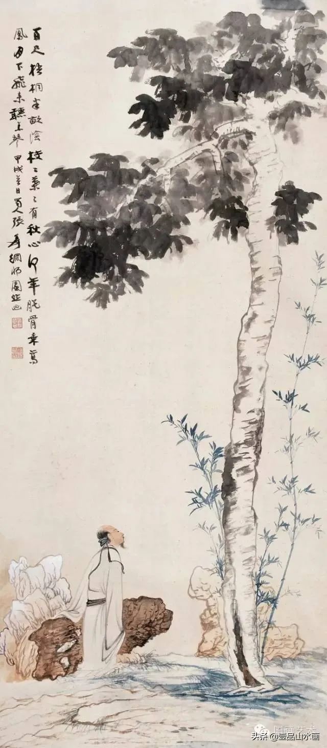 每日一学：人物画的树石画法