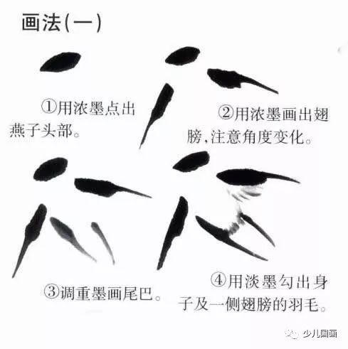 每日一学：国画动物—燕子